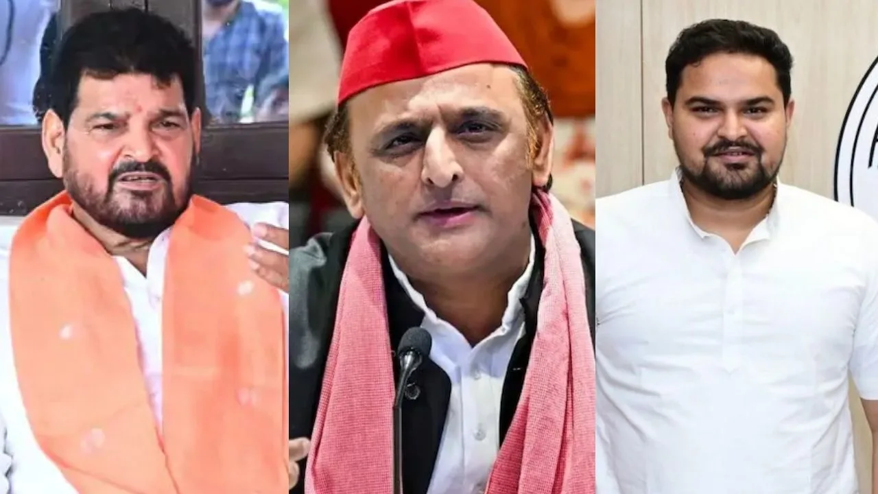 बृजभूषण शरण स‍िंह, अखि‍लेश यादव, प्रतीक भूषण