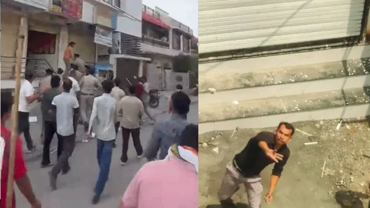 Stoning at BJP leader's house