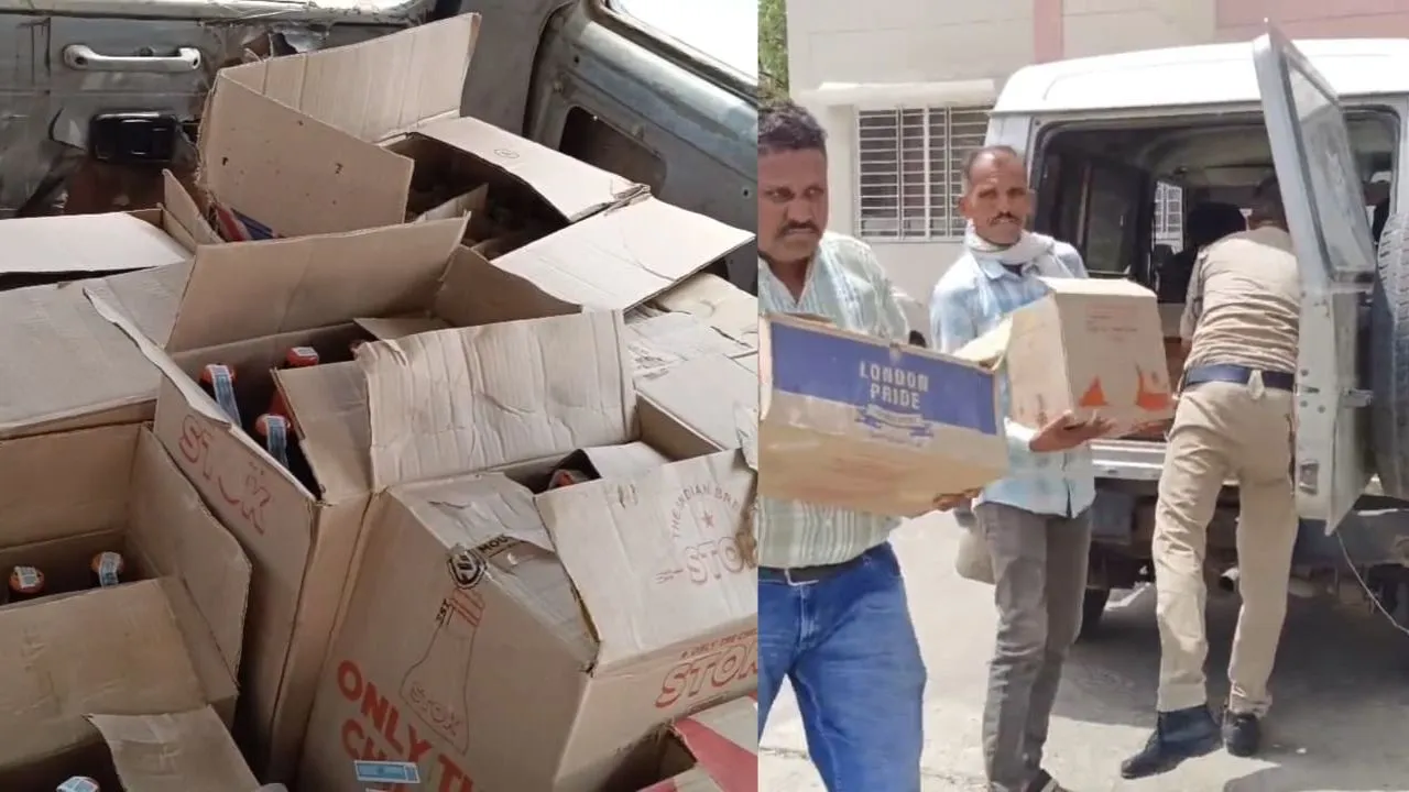 The Excise Department seized a Bolero loaded with illicit liquor