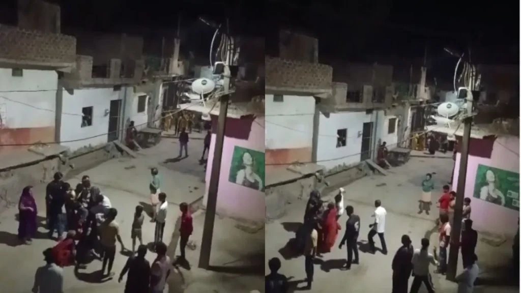 In Rajgarh, a widow was surrounded and beaten badly.