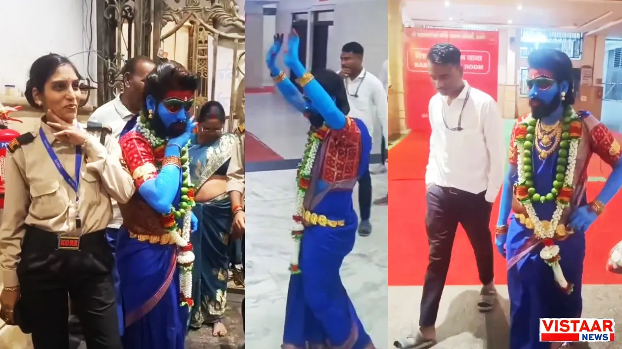 Pushpa style reel making video at Mahakal Temple