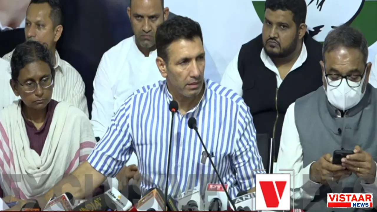 Congress press conference following the cancellation of Meenakshi Natarajan's nomination.