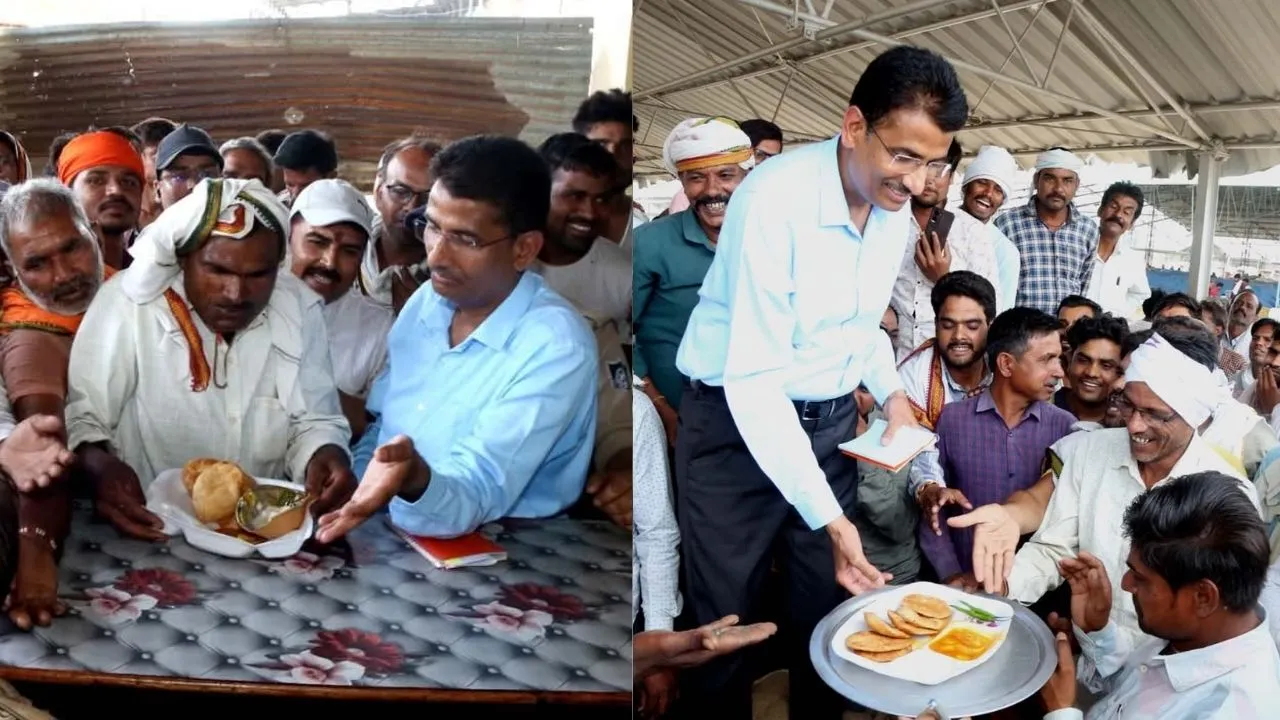 Damoh Collector Pratap Narayan Yadav surprise inspection grain market reprimanded responsible for mismanagement