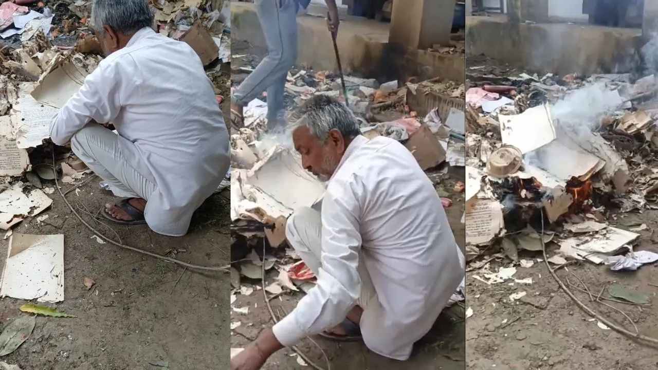 Morena district education officer Office Documents Being Burnt deo Clarification