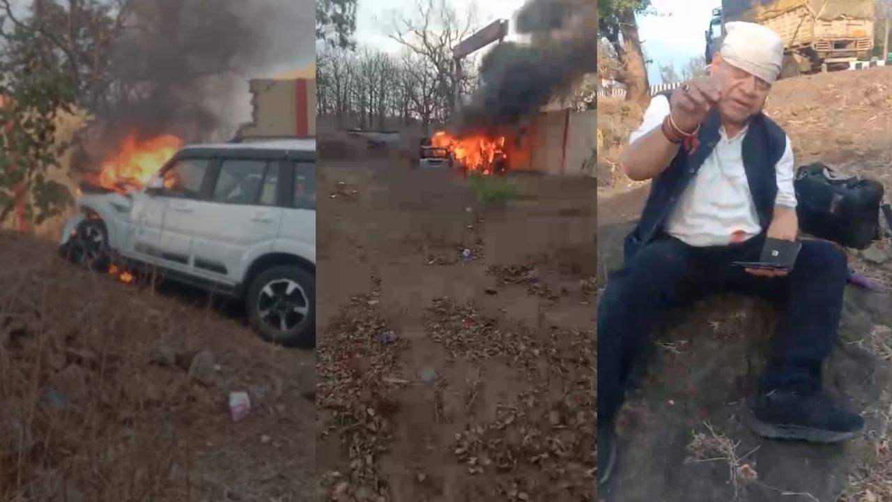seoni lakhnadon congress mla yogendra singh baba scorpio vehicle got accident