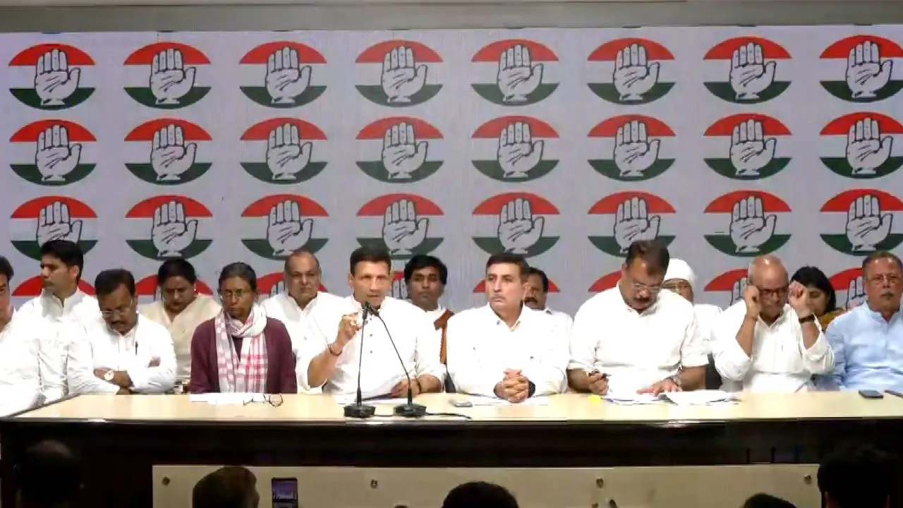 Press conference at the Delhi Congress office